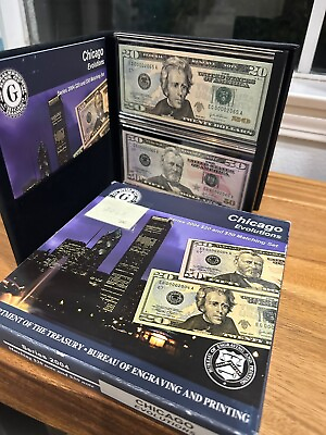 #ad 2004 SERIES CHICAGO $20 amp; $50 EVOLUTIONS SET MATCHING LOW SERIAL NUMBER 00002065 $229.00