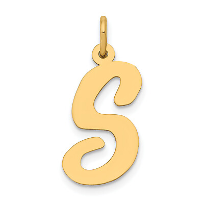 #ad 14k Large Script Letter S Initial Charm YC662S $111.25