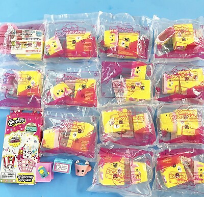 #ad LOT OF 18 MCDONALDS 2018 HAPPY MEAL SHOPKINS HAPPY PLACES TOYS amp; CARD GAME NEW $29.95