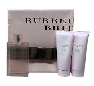 #ad #ad BURBERRY BRIT SHEER 3 PIECE GIFT SET FOR WOMEN EAU DE TOILETTE SPRAY 100ML D $89.50