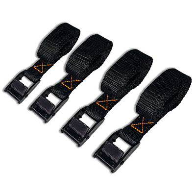 #ad Highwild Lashing Straps up to 600lbs 6 1 2#x27; x 1quot;Cargo Lash Strap 4 Pack Black $13.99