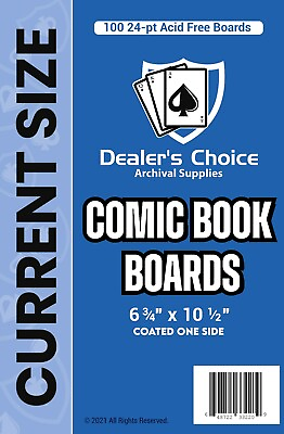 #ad CURRENT REGULAR Comic Book Archival Boards Dealer#x27;s Choice bags sold sep. $124.95