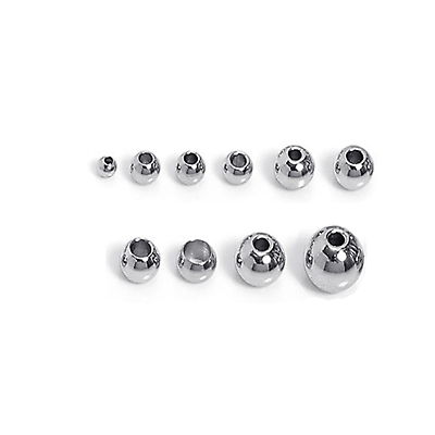 #ad 100PCS Stainless Steel Silver Round Spacer Beads Jewelry Finding Loose Beads $3.99