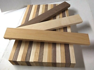 #ad 3 4quot; x 2quot; x 16quot; 5 BLACK WALNUT 5 Hard Maple 5 Cherry Wood Cutting Lumbr Boards $39.00
