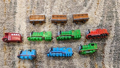 #ad Lot of 10 Miniature Thomas Trains Loose Used $12.00