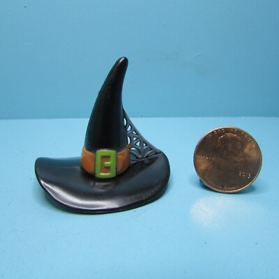 #ad Dollhouse Miniature Plastic Halloween Witch#x27;s Hat with Web D7000 $1.99