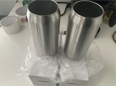 2 Grey Goose Metal Insulated Cooler Cup Slim Can Coozie NEW $18.50