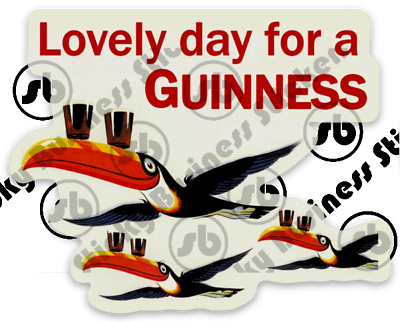 #ad Glossy Guinness Lovely Day Logo 3 inch Sticker Ireland beer stout laptop bottle $3.99