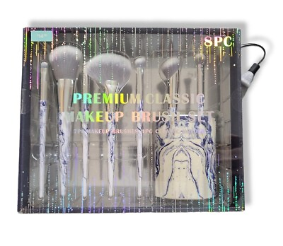 #ad Premium Classic Makeup Brush Set 8 pieces w Ceramic Brush Holder NEW In Box $19.99