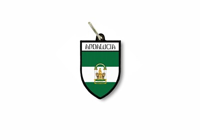 #ad keychain key chain ring flag national souvenir shield andalusia C $6.44