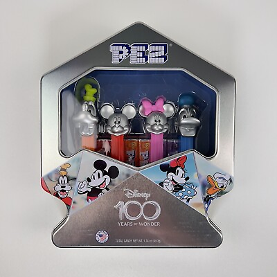 #ad Disney Platinum PEZ 100 Years Of Wonder Anniversary Edition Gift Tin New $29.50