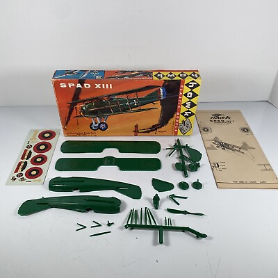 #ad Vintage Hawk 617 50 SPAD XIII Plastic Model Kit 1958 Decals Parts AS IS USA $21.24