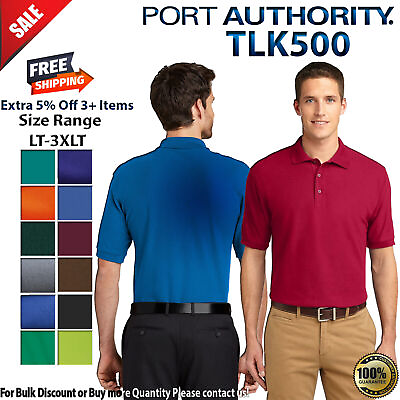 #ad Port Authority Mens Big amp; Tall Short Sleeve Silk Touch Polo Shirt TLK500 $25.25