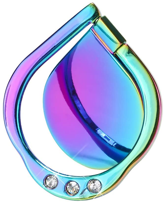 #ad Rainbow Sparkle Cell Phone Ring Stand HolderGlitter Bling Bling Rainbow Ring Gr $14.35