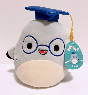 #ad Squishmallows 2024 Graduation Day 8quot; Gordon the Shark Plush Doll Toy $19.99