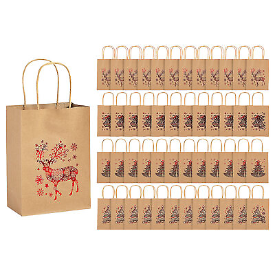 #ad Metallic Holiday Kraft Paper Gift Bags Medium Bulk 144 Pc $99.99