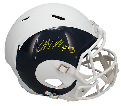 #ad Kyren Williams Autographed Los Angeles Rams AMP Full Size Speed Helmet Beckett $431.10