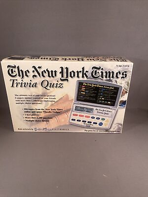 #ad Electronic New York Times Trivia Quiz Excalibur 2003 w Box and Manual MINT $15.60