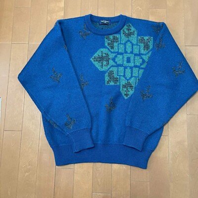 #ad YVESSAINTLAURENT knit blue Used jp $75.00