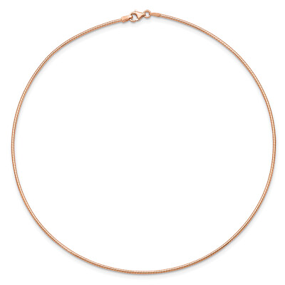 #ad 14K Rose Gold 1.5mm Round 16 inch Cubetto Omega Snake Chain Necklace $2537.45