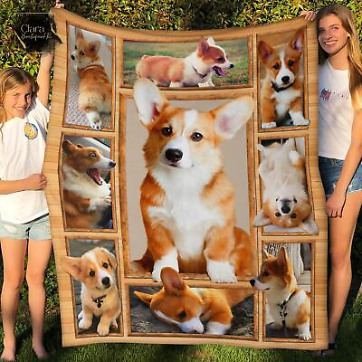 #ad Corgi Dog 3D Blanket Mink Sherpa Blanket Dog Lover Gift Blanket mom GIFT $19.99