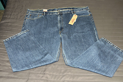 #ad NWT Levi#x27;s 550 Relaxed Fit Tapered Leg Denim Blue Jeans Tag Fit 52x30 Old Stock $29.99