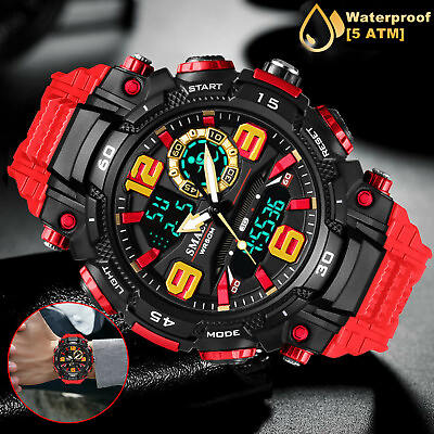 #ad Waterproof Sport Digital Watch Men Military LED Backlight Electronic Wristwatch $13.48