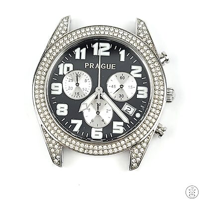 #ad Prague 4002 BB Chronograph Date 41 mm Swiss Quartz Watch $69.00