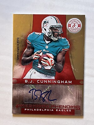 #ad 2012 Totally Certified Platinum Red 290 BJ Cunningham #104 Rookie Auto RC Card $4.99