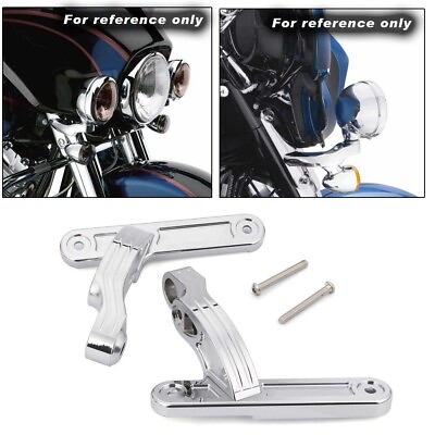 #ad CNC Auxiliary Turn Signal Spot Light Bracket For Harley Electra Glide FLHX $112.99