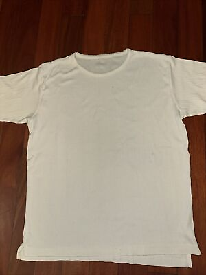 #ad Women’s Short Sleeve White Tee Shirt Top Size M $1.99