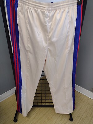 #ad Adidas Plus Satin Adibreak Track Athletic Pants Woman#x27;s Size 3X Elastic Cream $42.99