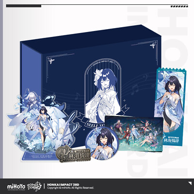 #ad miHoYo Honkai Impact 3 Seele Vollerei Concert Theme Gift Box Badge Card Stand $52.90