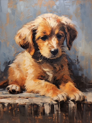 #ad Dog Oil Painting Digital Image Picture Photo Wallpaper Background Desktop Art $0.99