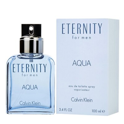 #ad Eternity Aqua by Calvin Klein 3.3 3.4 oz EDT Cologne for Men New In Box $22.98