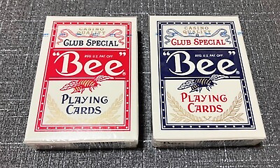 #ad Bee Standard Poker Playing Cards Club Special Diamond Back Set of 2 decks $12.80