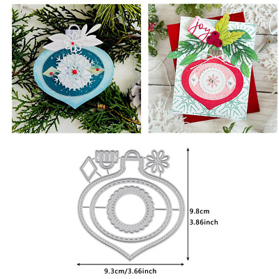 #ad Christmas Ornament Metal Cutting Dies DIY Scrapbooking Decorative Paper Crafts $4.29
