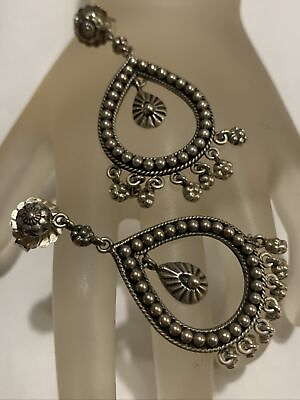 #ad Lovely Sterling Silver QVC Designer Dangle Drop Earrings $62.99
