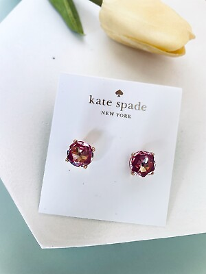 #ad Kate Spade bright ideas crystals studs Earrings Gold Tone Cherry $24.99