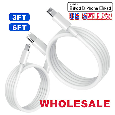 #ad 1 100X Lot USB C to iPhone Cable Fast Charger For iPhone 14 13 12 X Pro Max Cord $499.99
