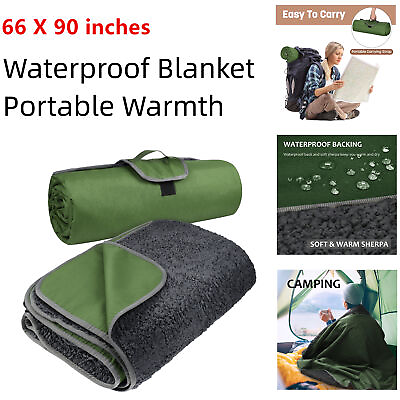 #ad Waterproof Outdoor Blanket with Sherpa LiningWindproof Triple Layers Warm Comfy $44.99