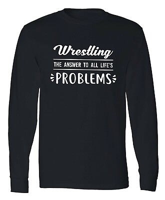 #ad Wrestling Long Sleeve T Shirt Funny Wrestler Gift Wrestling Shirt $25.99