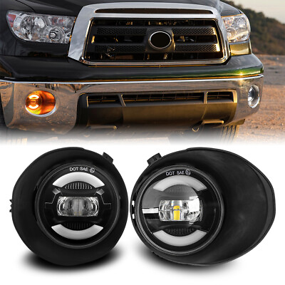 #ad For Toyota Tundra 2007 13 Pair 65W DOT LED Fog Lights Metal Bumper Driving Lamps $99.99