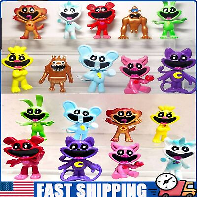#ad 8 10pcs set Poppy Smiling Critters PVC Catnap Cartoon Animals Toy for Kid Gift $18.88