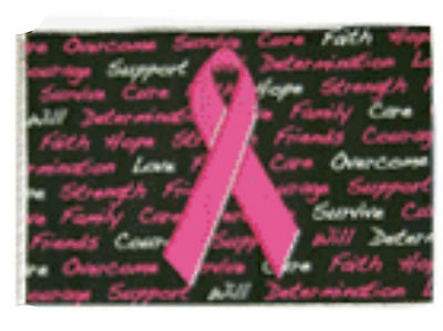 #ad 12x18 12quot;x18quot; Breast Cancer Pink Ribbon Black Sleeve Flag Boat Car Garden $6.88