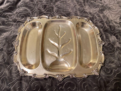 #ad W amp; S BLACKINTON 18” Fine Silver Plate Serving Tray Chippendale Platter 718 VTG $70.00