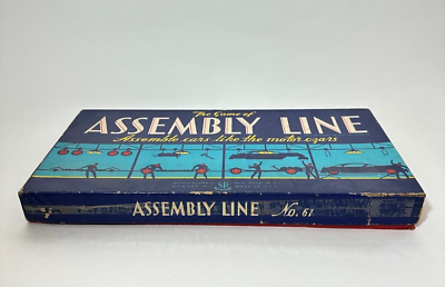 #ad Vintage 1953 Assembly Line Board Game Selchow amp; Righter Complete Car Game $50.00