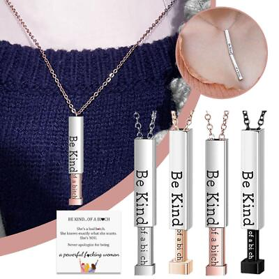 #ad 1 4x Be Kind...Of A Bitch Hidden Message Necklace Funny Sayings Necklace $2.87