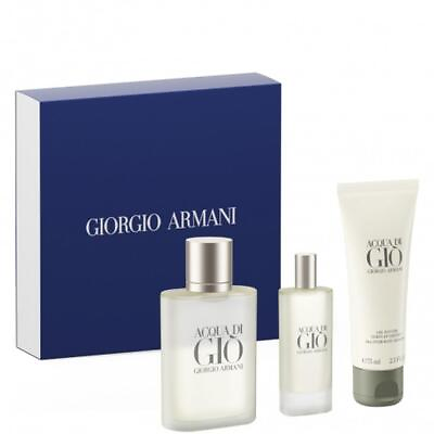 #ad Giorgio Armani Men#x27;s Acqua Di Gio 3pc Gift Set Fragrances 3614273951302 $92.56