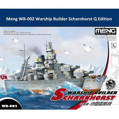 #ad Meng WB 002 Warship Builder Scharnhorst Q Edition Assembly Model Kit $34.00